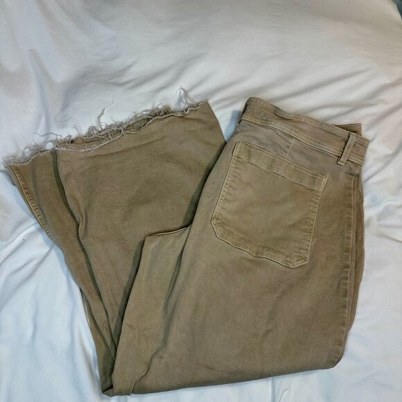 Mango Catherin High-Rise Culotte Wide Leg Raw Hem Jeans 16 - Picture 8 of 16